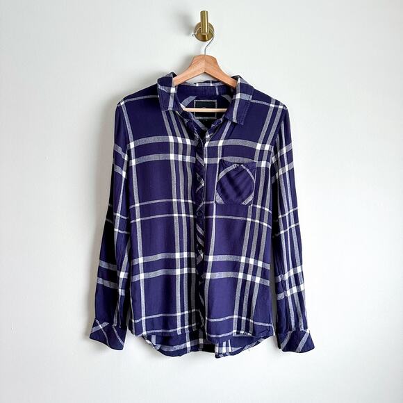 Rails Hunter Plaid Button Down Shirt in Midnight White Pine S $148 - Picture 1 of 8